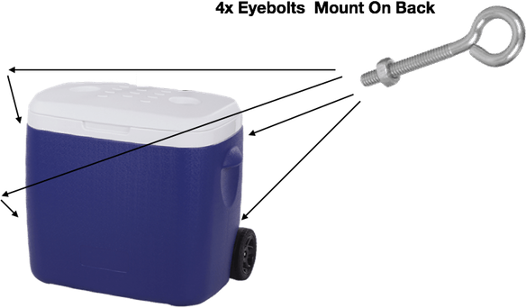 Our Stainless Steel Trolley Eyebolts On Our Cooler